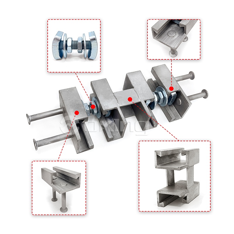Kina prefast betongtilbehør OEM -leverandør naglet 49*30 rollebesetninger i kanalankerkanal